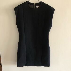 Helmut Lang Virgin Wool Blend Black Sheath Mini Dress size 00 or XXS